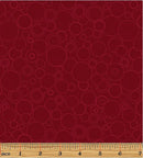 Amazing Poppies 628-19 Circles Dark Red by Ann Lauer of Grizzly Gulch Gallery for Benartex