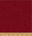 Amazing Poppies 628-19 Circles Dark Red by Ann Lauer of Grizzly Gulch Gallery for Benartex