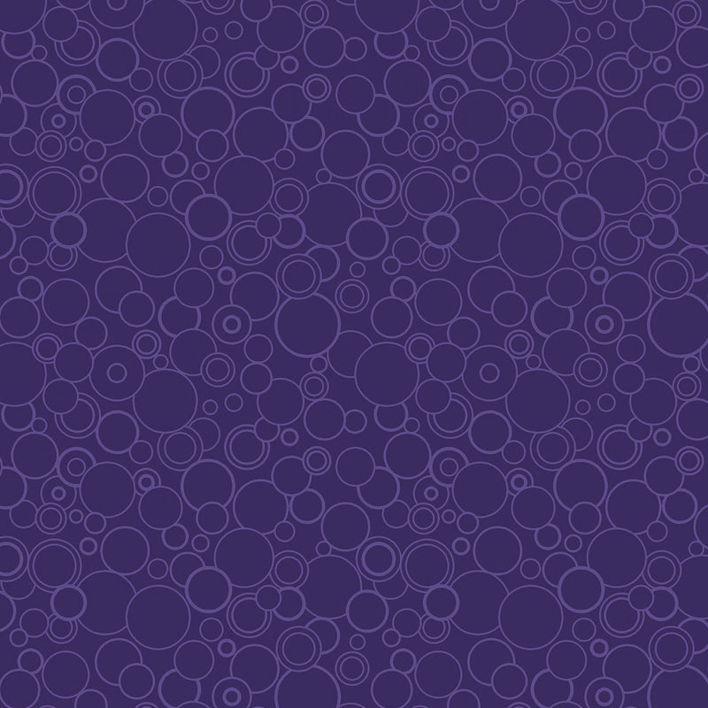 Amazing Poppies 628-66 Circles Purple by Ann Lauer of Grizzly Gulch Gallery for Benartex