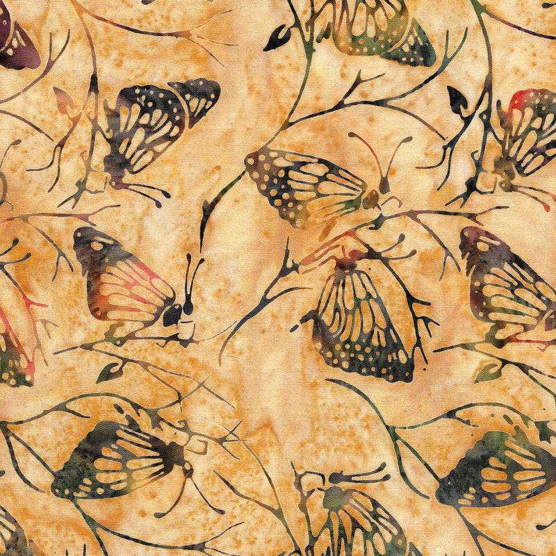 Autumn Wings Batik 112108873 Monarch Weeds by Island Batik