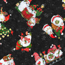 Baby, It's Gnomes Outside 3023 39802 931 Gnomes All Over Black by Susan Winget for Wilmington Prints