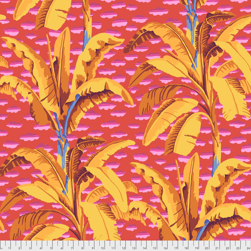 Banana Tree PWGP179.RED by Kaffe Fassett for Free Spirit