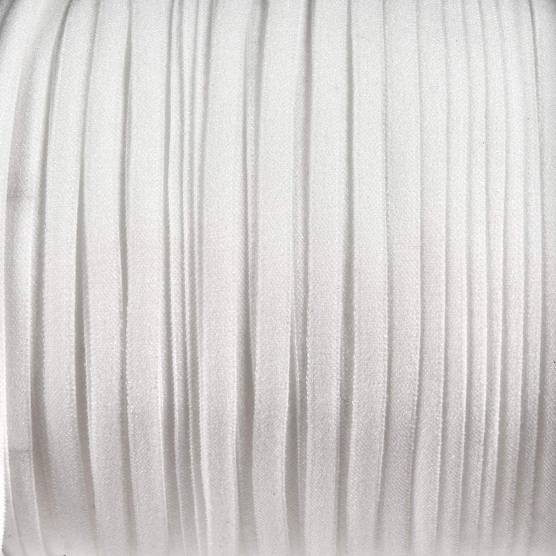Banded Stretch Elastic - White