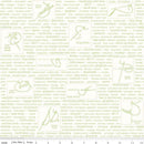 Bee Backgrounds C6391-LTGREEN Handmade Lori Holt Riley Blake Designs