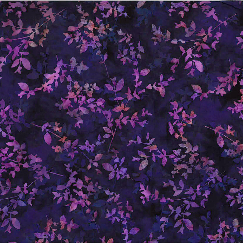 Berry Delicious Batik T2390-34 Eggplant by Hoffman Fabrics