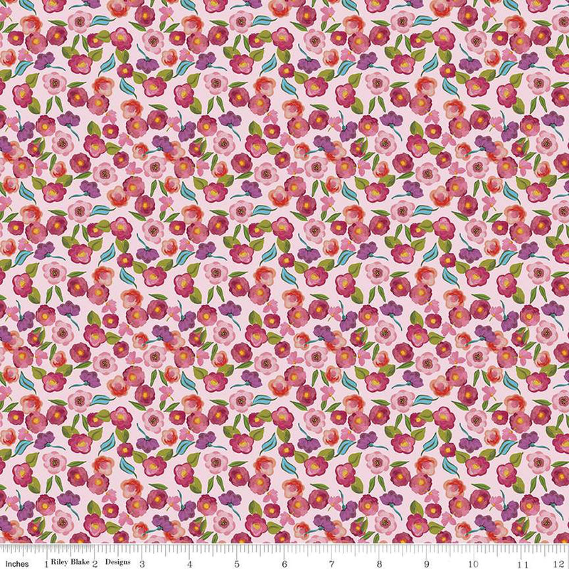Blissful Blooms C11913-PINK Blossoms by Lila Tueller for Riley Blake Designs