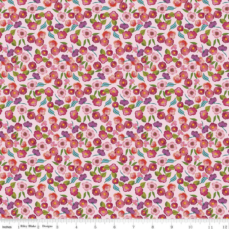 Blissful Blooms C11913-PINK Blossoms by Lila Tueller for Riley Blake Designs