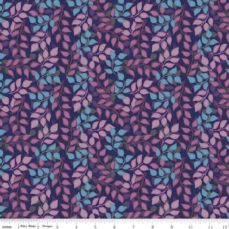 Blissful Blooms C11914-NAVY Vines by Lila Tueller for Riley Blake Designs