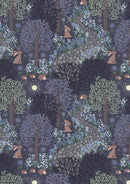 Bluebell Wood - reloved A636.3 bluebellwood on dark blue by Lewis & Irene