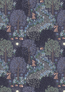 Bluebell Wood - reloved A636.3 bluebellwood on dark blue by Lewis & Irene