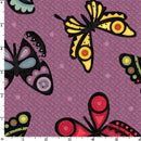 Bonnie's Butterflies Flannel MASF9943-V Butterflies Violet by Bonnie Sullivan for Maywood Studio