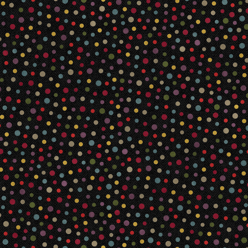 Bonnie's Butterflies Flannel MASF9947-K Dots Black by Bonnie Sullivan for Maywood Studio