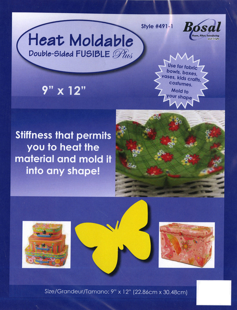 Heat-Moldable Double-Sided Fusible Plus Stabilizer 9 Inch X 12 Inch