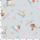 Bramble Patch MASD10104-B Tossed Birds Blue by Hannah Dale for Maywood Studio