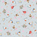 Bramble Patch MASD10104-B Tossed Birds Blue by Hannah Dale for Maywood Studio