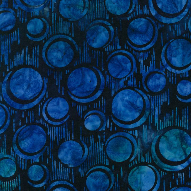 Bubble Blues Batik AMD-21247-438 Night by Lunn Studios for Robert Kaufman