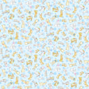 Bunnies for Baby 10211-40 Tossed Bunnies Bluebell by Patrick Lose for Patrick Lose Fabrics