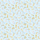 Bunnies for Baby 10211-40 Tossed Bunnies Bluebell by Patrick Lose for Patrick Lose Fabrics