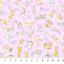 Bunnies for Baby 10211-80 Tossed Bunnies Hyacinth by Patrick Lose for Patrick Lose Fabrics