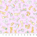 Bunnies for Baby 10211-80 Tossed Bunnies Hyacinth by Patrick Lose for Patrick Lose Fabrics