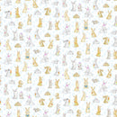 Bunnies for Baby 10212-10 In the Meadow White by Patrick Lose for Patrick Lose Fabrics