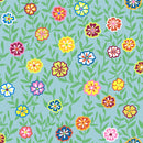 Busy Lizzy PWGP175.TURQUOISE by Kaffe Fassett for Free Spirit