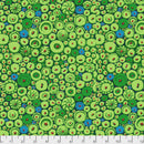 Button Mosaic PWGP182.GREEN by Kaffe Fassett for Free Spirit