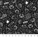 Cafe Culture 24488-99 Cafe Culture Words Black Nina Djuric for Northcott