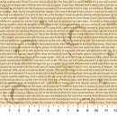 Cat Tales 24534-12 Tea Stain Words Beige by Charles Wysocki and Deborah Edwards for Northcott Fabrics