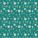 Chick-A-Doodle-Doo CD21712 Pickin Daisies Teal Sheri McCulley for Poppie Cotton