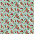 Christmas Magic 13122-83 Treasured Cardinal Turquoise by Kelly Rae Roberts for Benartex
