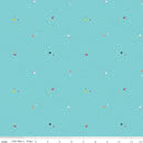 Colour Wall C11592-AQUA Dots by Sue Daley Designs for Riley Blake Designs