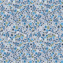 Cosmic Sea CC404-BB1M Cosmic Bloom Bright Blues Metallic by Jessica Zhao for Cotton + Steel of RJR Fabrics