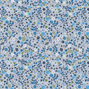 Cosmic Sea CC404-BB1M Cosmic Bloom Bright Blues Metallic by Jessica Zhao for Cotton + Steel of RJR Fabrics