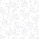 Cream & Sugar X 6104-01W Wht/Wht Detailed Floral by Studio e Fabrics