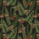 Dark Forest 6271-39 Dk. Chocolate Moths and Ferns Media 1 of 1 by Melissa Wang for Studio e Fabrics