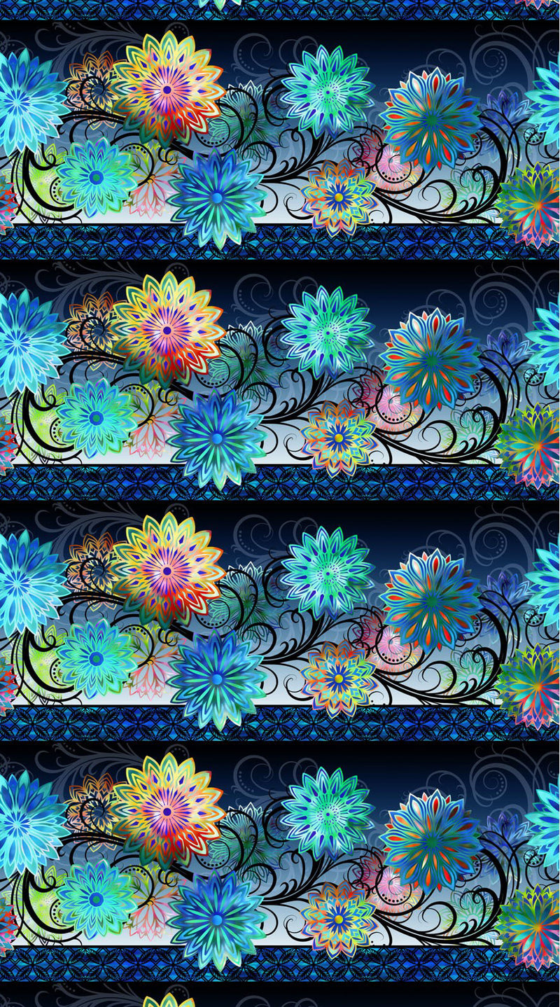 Dazzle 2JYP-2 Blue by Jason Yenter for In The Beginning Fabrics