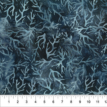 Destination Arctic Circle Batik 80690-49 Branches Denim by Banyan Batiks by Northcott