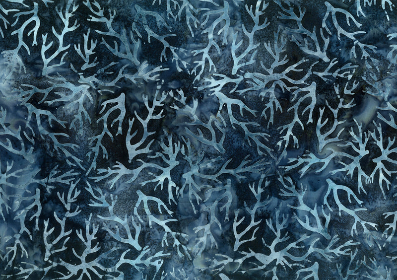 Destination Arctic Circle Batik 80690-49 Branches Denim by Banyan Batiks by Northcott