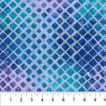 Destination Caribbean Batik 80695-84 Squares Violet designed by Karen Gibbs for Banyan Batiks Northcott