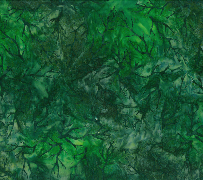 Destination Ireland Batik 80690-69 Branches Emerald by Karen Gibbs for Banyan Batiks by Northcott