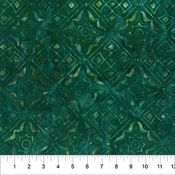 Destination Ireland Batik 80691-69 Diamonds Emerald designed by Karen Gibbs for Banyan Batiks by Northcott