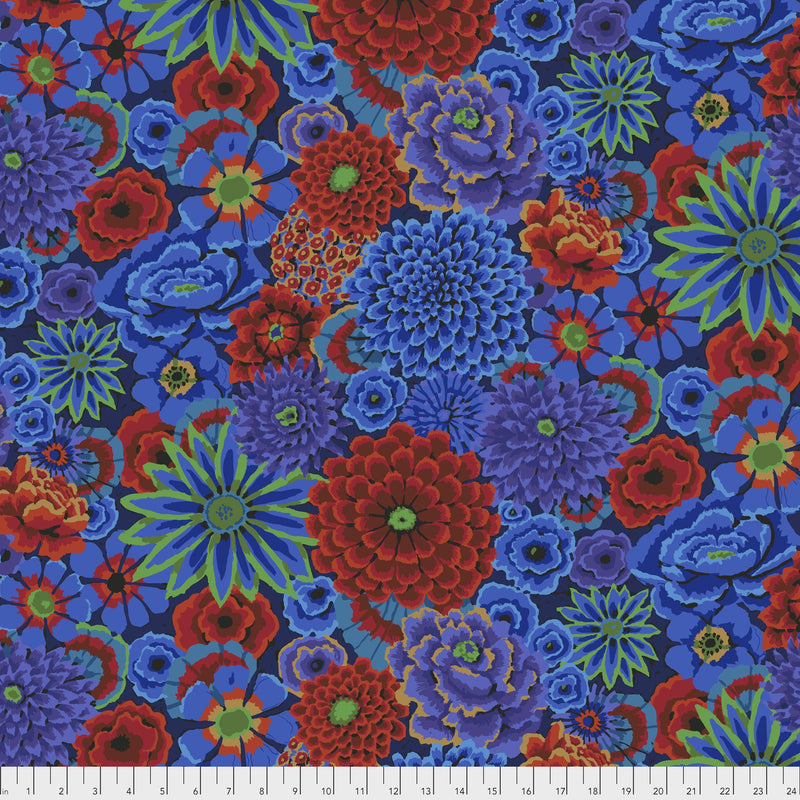 Enchanted PWGP172.COBALT by Kaffe Fassett for Free Spirit