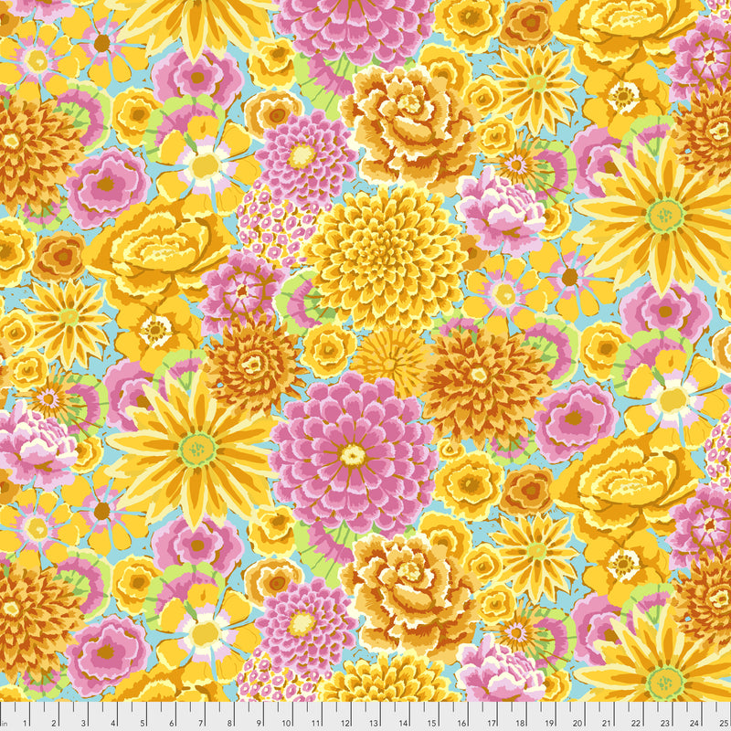 Enchanted PWGP172.YELLO Yellow by Kaffe Fassett for Free Spirit