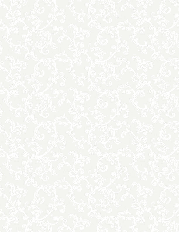 Essentials Filigree 1810 42324 100 White-on-White by Wilmington Prints