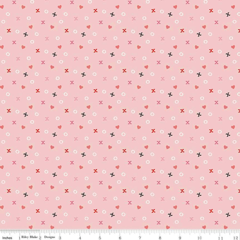 Falling in Love C11283-BLUSH Xs And Os by Dani Mogstad for Riley Blake Designs
