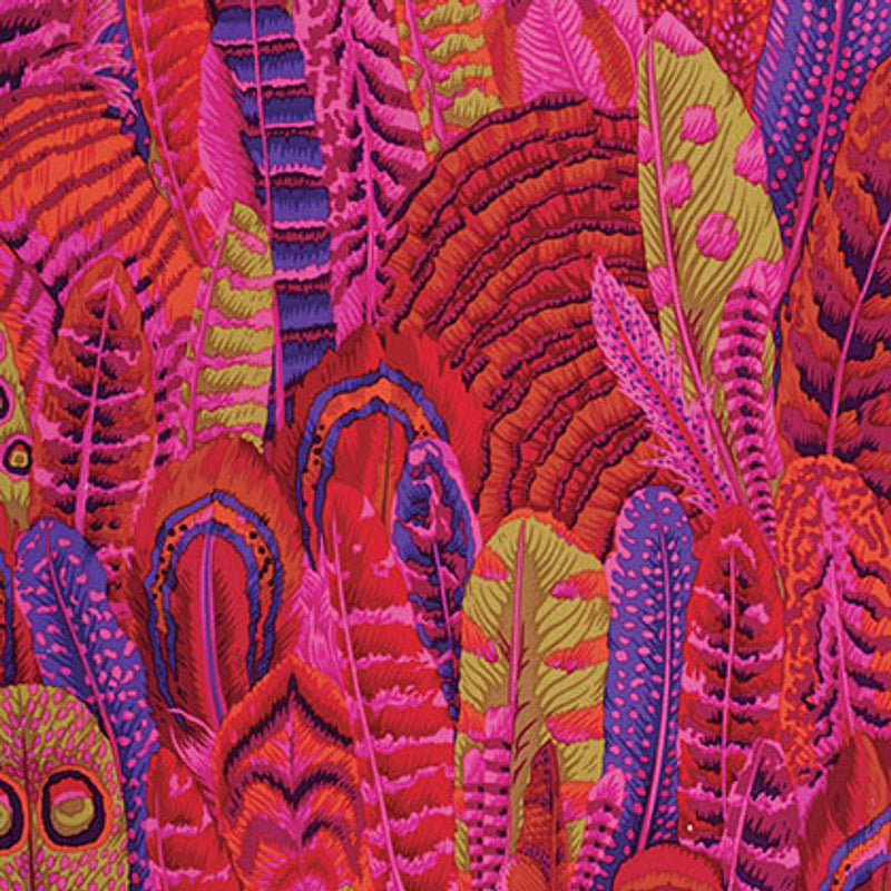 Feathers PWPJ055.REDXX by Philip Jacobs for Free Spirit