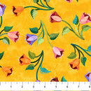 Flamenco DP25032-52 Small Floral Trail Yellow Multi by Aie Rossmann for Northcott