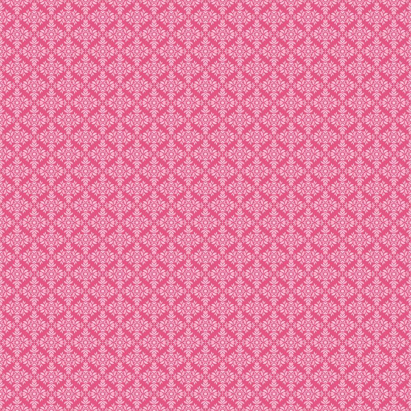 Flirty 10136-23 Hearts Damask Pink Patrick Lose Fabrics