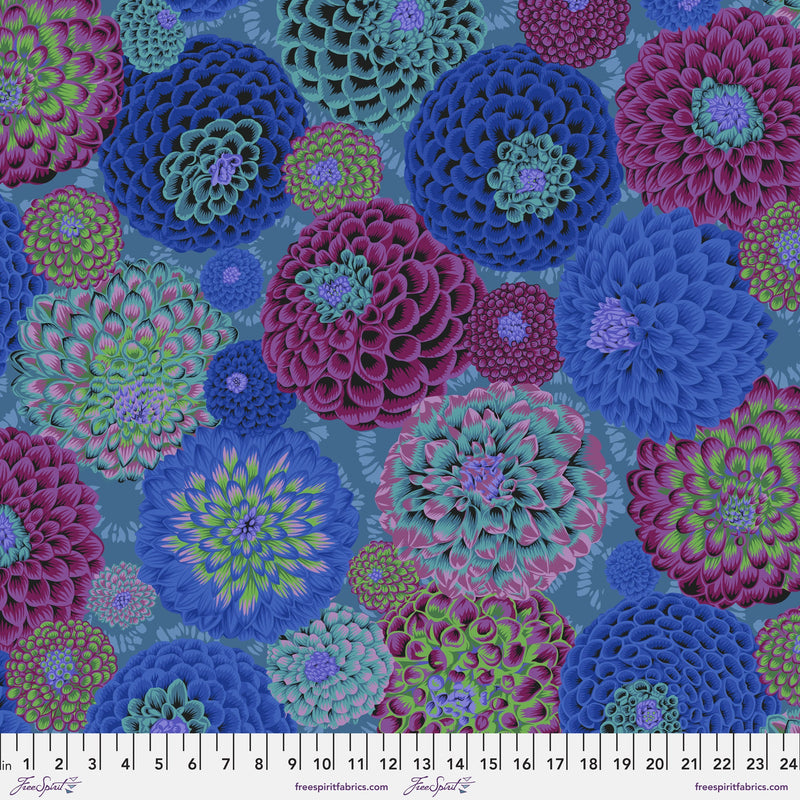 Flora PWPJ114.BLUE by Philip Jacobs for Free Spirit